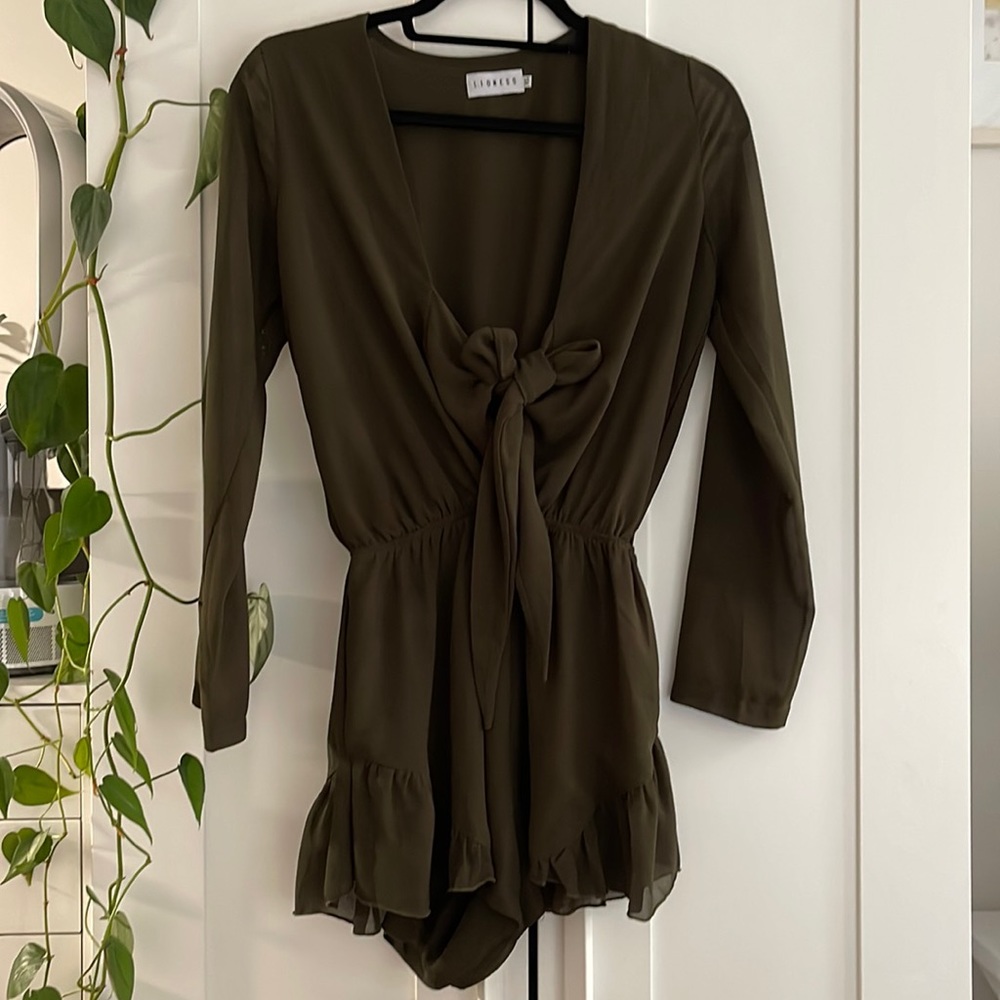 Lioness army green jumpsuit XS